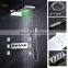 3 function 22 inches led rainfall shower set with portable led shower with light
