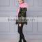 High quality camouflage jacket with baby pink real raccoon fur collar short style unisex jacket wholesale jacket