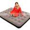 Queen size inflatable air bed with flocked surface for camping