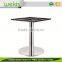 wood table stainless steel table base / Garden furniture table