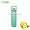 beautiful borosilicate glass water bottle with BPA FREE silicone sleeve 100% food grade