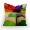 2016 latest design throw pillow cover colour pen painting design backrest pillow cover
