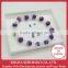 Striped Amethyst (128 faceted amethyst beads) and faceted Crystals flat beads, natural stones, natural stones bracelet