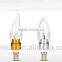 3W 85-265v 240lm Pointed Tail led candle lights yangzhou LED factory supply with CE ROHS C-tick FCC certificate