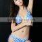 Beautiful Pattern New Fashion Sexy Ladies Swimwear Blue and White Striped Bikini