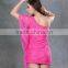 Vintage style good quality hot pink plus size sexy club dresses