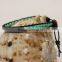 double wrap cheap leather bracelet with corss
