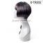 side part 10inch dark brown silk straight 100% china xuchang high quality Hot Selling high tempreture fibre Synthetic bob Wigs