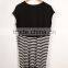 New Women casual shirt dress short sleeves bamboo Plus Size maternity stripe long shirt dress