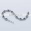 7.0*8.0mm Black cubic zircon tennis bracelets white gold plated wedding jewelry