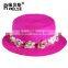 fashion girls beautiful kids school travling paper straw hat for children