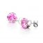 316L stainless steel round bezel black,yellow,red,pink,purple and white zircon fashion women earrings wedding jewelry 6730564