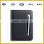 Latest Design Waterproof High Quality A4 Zipper Leather File Document Cover Notebook Cover