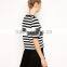 High fashion design sexy women sweater cheap women metallic stripes sweater