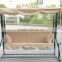 Outsunny Covered Outdoor Porch Swing / Bed w/ Frame - Sand