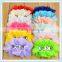 chiffon flower beaded stamen chiffon petals hair flower band for baby accessories hair wholesale