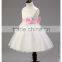 New Sleeveless Waist Chiffon Dress Girls Toddler Flower Tutu Layered Princess Party Bow Kids Formal Dress Girls Evening Dresses