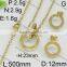 Fashion New Designs Stainless Steel Gold Plated Saudi 22k Gold Jewelry Set