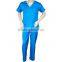 unisex solid color hospital medical uniform scrub suit