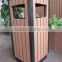 2016 waterproof and anti - UV factory prices outdoor wood park dustbin