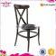 new design wooden stackable X back hotel chair