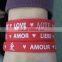 cheap customized hope and love silicone bracelet