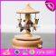 Wholesale best design waterwheel shape children wooden music box W07B037