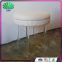 Luxury White Cushion Dressing Room Stool Acrylic Piano Stool Indoor Plexiglass Ottomans
