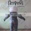 Gray body white belly mole cartoon mascot costume