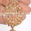 POLKI EARRING PAIR TIKA GOLD TONE hair accessory