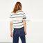 clothes for women printed striped white and black Short Sleeve