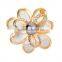 Matte gold/silver pearl Crystal Rhinestone Flower brooch wedding dress pin brooches for women