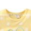 New design yellow t shirt white dot kids t shirts simple