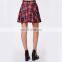 red and black checked cheer leading skirt