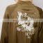 Embroidered Satin Bomber Jacket for Ladies