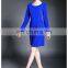 Ladies fashion pleated dress,, long sleeve spring dress, retailed dress