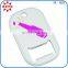 Popular sticker stainless steel bottle opener for promotion