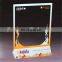 T shape clear acrylic pmma price tag holder price tag holder
