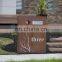 Customized standing outdoor rustproof corten steel city mailbox 2mm 3mm