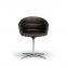Dining room furniture leather cushion aluminium base fiberglass dining chair