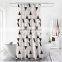 Marble printed polyester waterproof geometric shower curtain