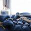 Hot Sales Home luxury Wedding Navy bed sheet bedding set Factory Cotton/Microfiber
