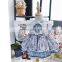 Baby GIrl Summer Blue Rabbit Turkey Vintage Spanish Lolita Princess Ball Princess Gown Dress for Girl Easter Birthday Party