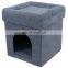 RTS Modern fashionable Soft Fabric ottoman foldable dog house ottoman Seat footstool pet house bed