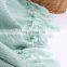 Home Decor Bed Sofa Couch Chair Lightweight light green Knitted Throw Blanket with Bright Silk Thread