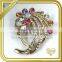 Bulk brooch pin bridal initial AB crystal rhinestone brooches FB-043