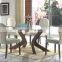 Contemporary Stainless Steel Frame Tempered Glass Top Coffee Table