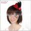 fashion cheap red mini glitter top hats sale with clip