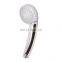 Chrome finish round ABS plastic portable handheld shower head with high pressure