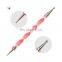 5Pcs/Set Pink Double-Ended Design Set Spiral Marble Pattern Point Dotting Pen Drawing Nail Shelf Plastic Manicure Tool